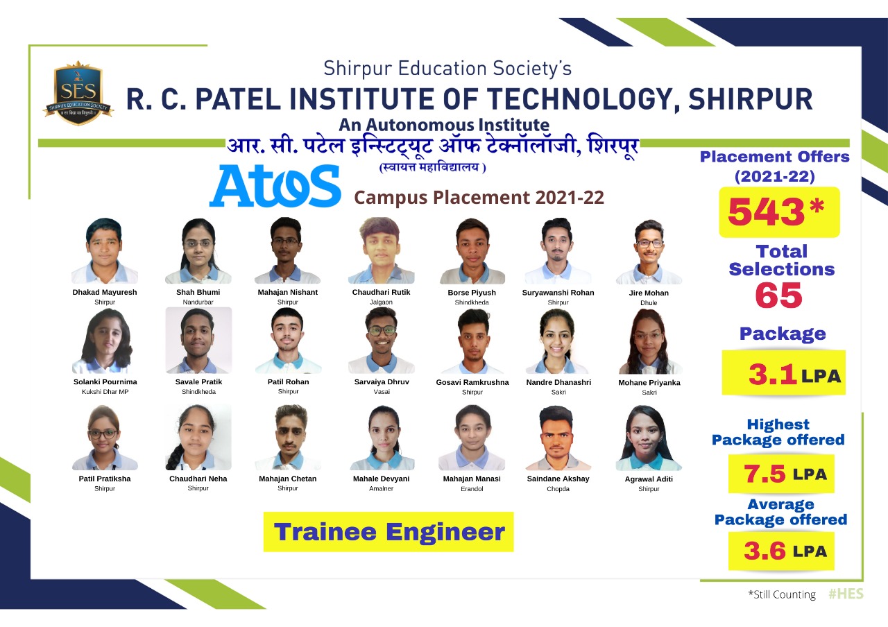 Atos Campus Placement 2021-22