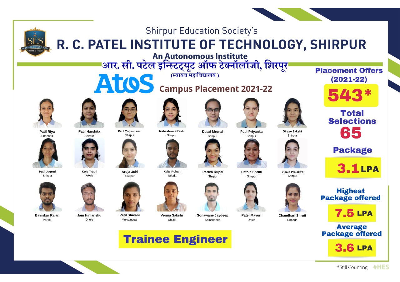 Atos Campus Placement 2021-22