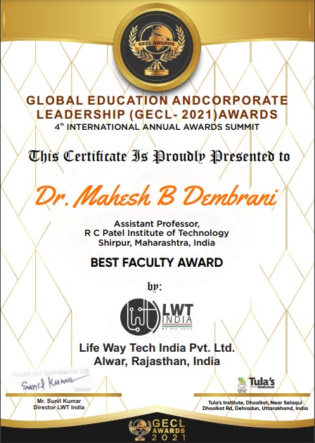 GLOBAL EDUCATION AND CORPORATE LEADERSHIP (GECL- 2021) AWARDS