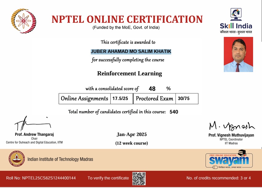 NPTEL Certification (SWAYAM)