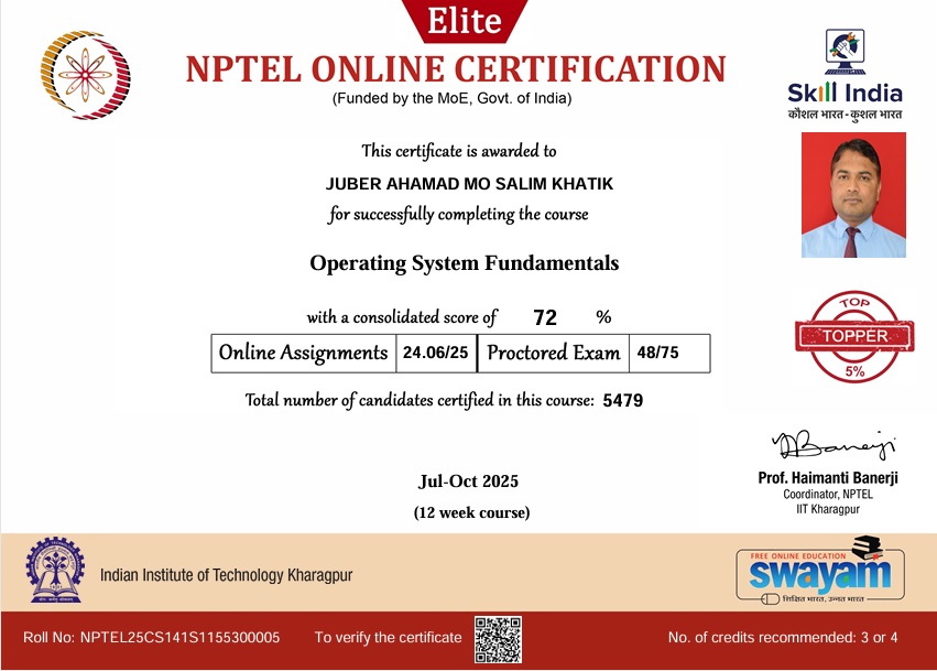 NPTEL Certification (SWAYAM)