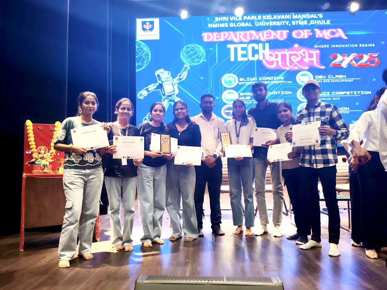 RCPIT Students Win Dual First Prizes at SVKM Dhule