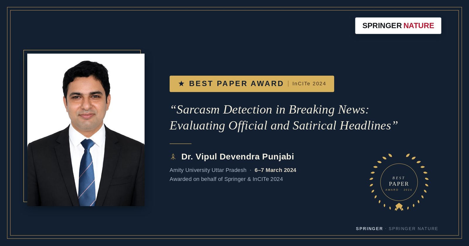 Best Paper Award