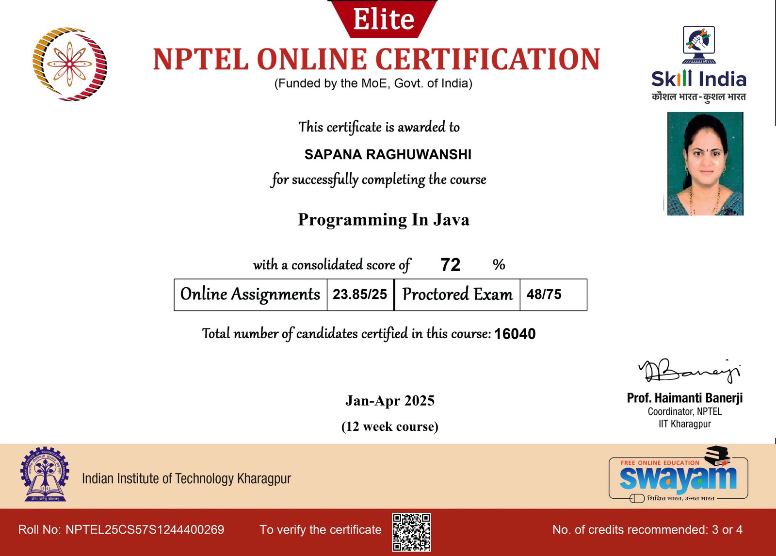 NPTEL Certification