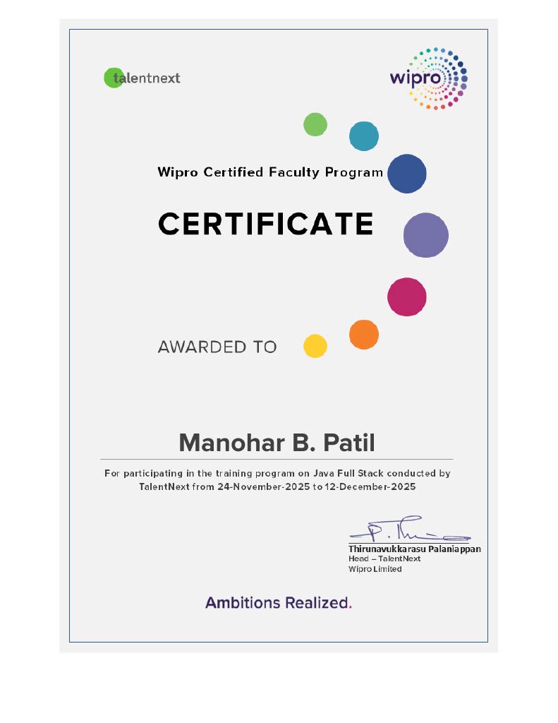 Professional Certification Wipro
