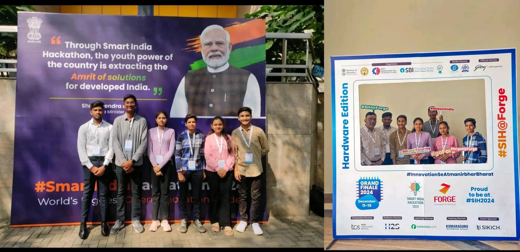 RCPIT Students Shine at Smart India Hackathon (SIH) 2024 – Hardware Edition Grand Finale, held from 11–15 December 2024 at Kumaraguru College of Technology (KCT), Coimbatore, Tamil Nadu.