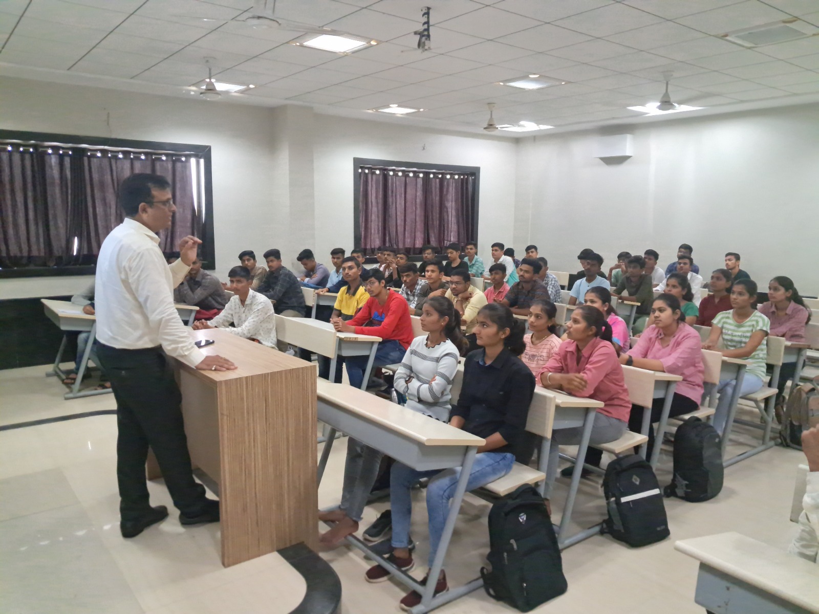 HOD sir Welcomes First-Year Students with Orientation Session